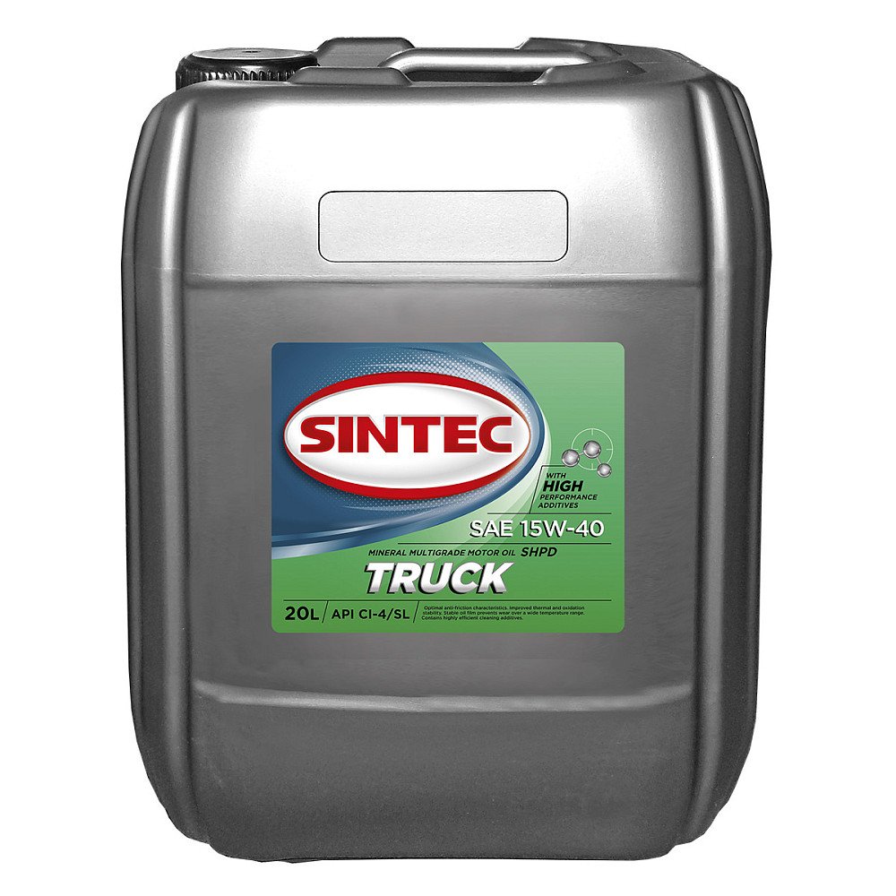 Моторное масло Sintec Truck CI-4/SL 15W40 минеральное 20л