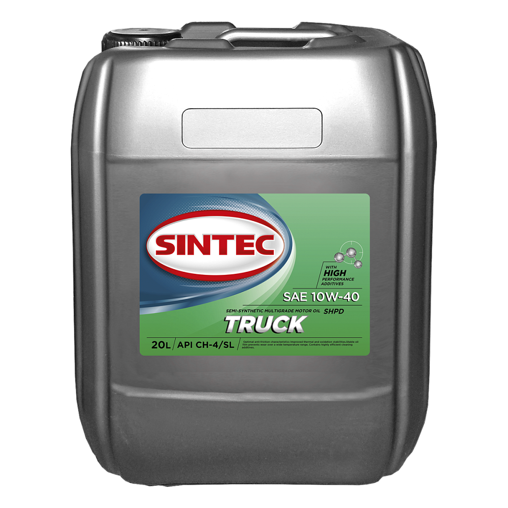 Моторное масло Sintec Truck CH-4/SL 10W40 полусинтетическое 20л