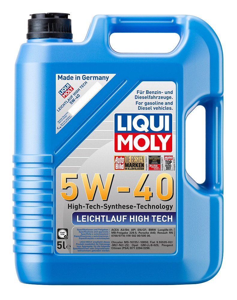 Моторное масло Liqui Moly Leichtlauf High Tech 5W40 синтетическое 5л