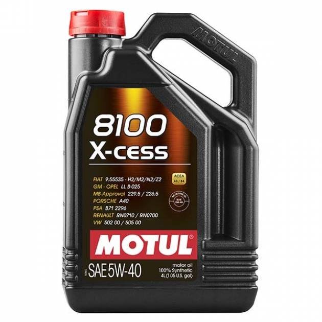 Моторное масло Motul 8100 X-Cess 5W40 синтетическое 4л