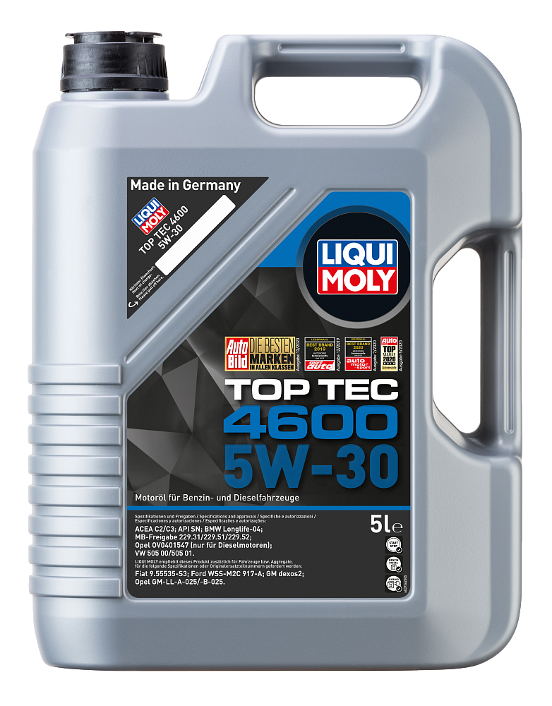 Моторное масло Liqui Moly Top Tec 4600 5W30 синтетическое 5л