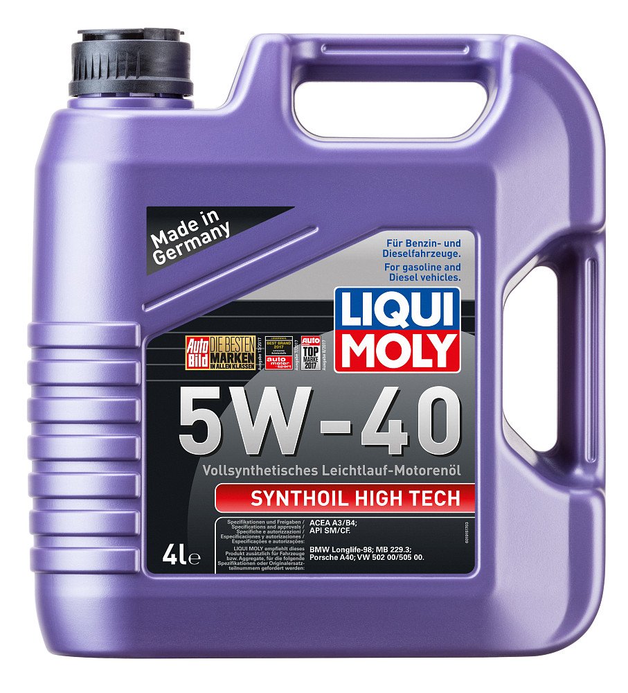 Моторное масло Liqui Moly Synthoil High Tech 5W40 синтетическое 4л
