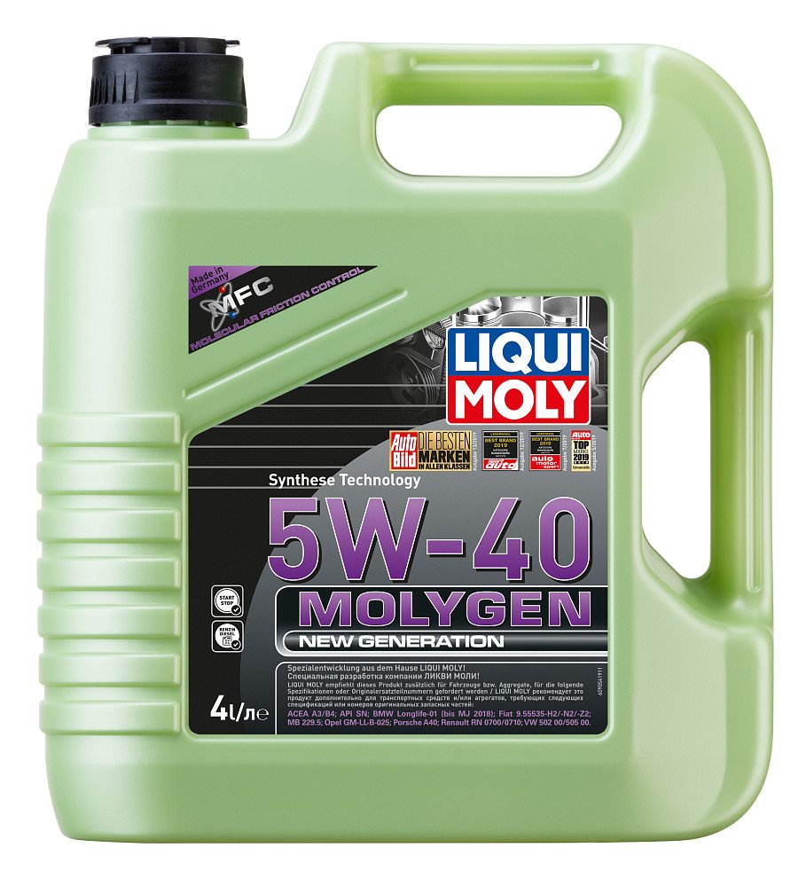 Моторное масло Liqui Moly Molygen New Generation 5W40 синтетическое 4л