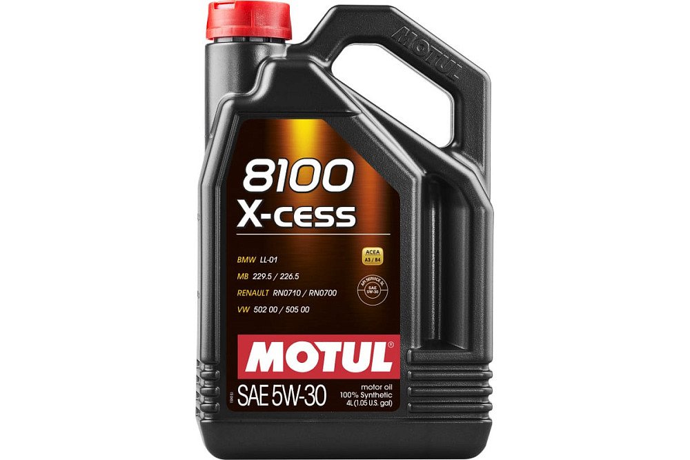 Моторное масло Motul 8100 X-Cess 5W30 синтетическое 4л