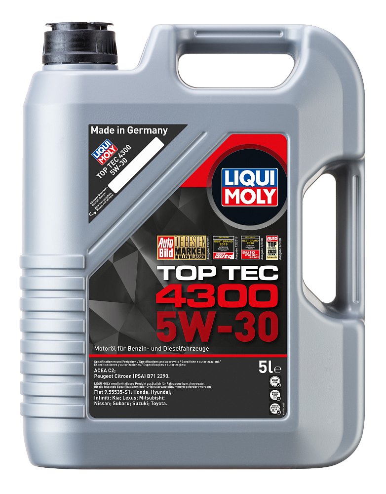 Моторное масло Liqui Moly Top Tec 4300 5W30 синтетическое 5л