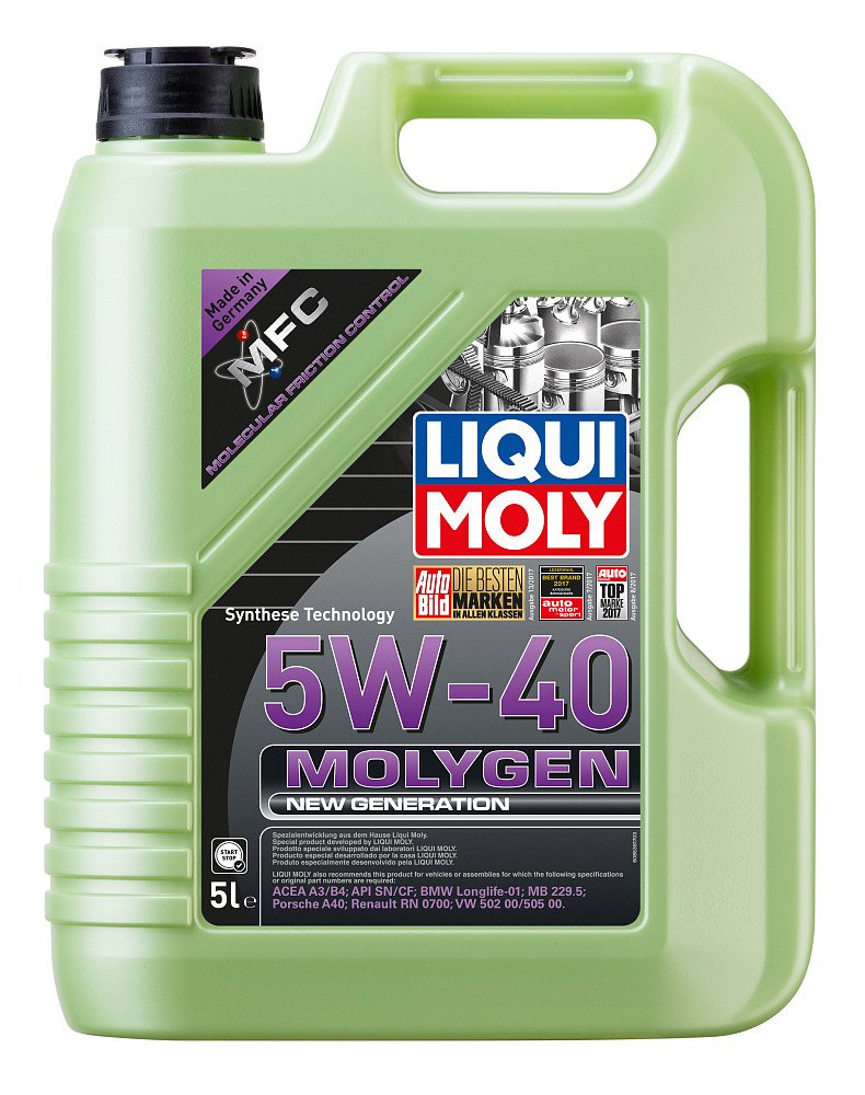 Моторное масло Liqui Moly Molygen New Generation 5W40 синтетическое 5л