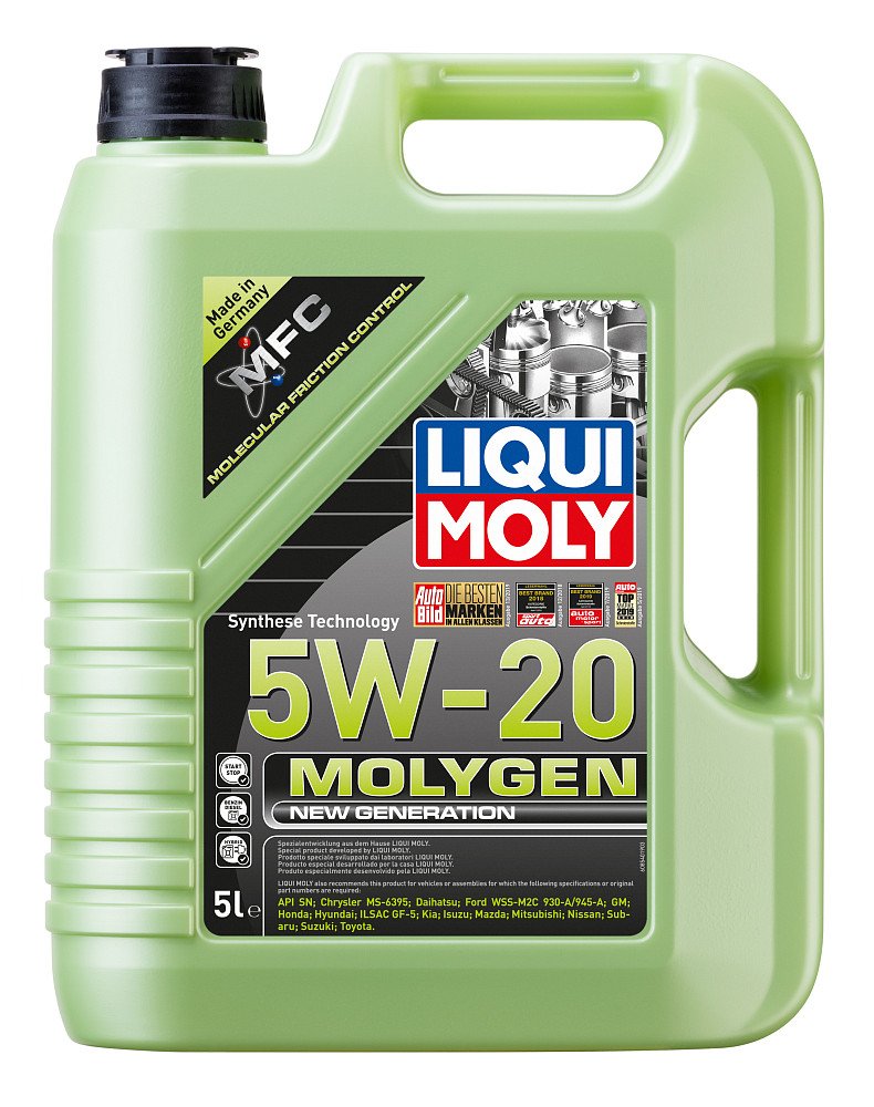 Моторное масло Liqui Moly Molygen New Generation 5W20 синтетическое 5л
