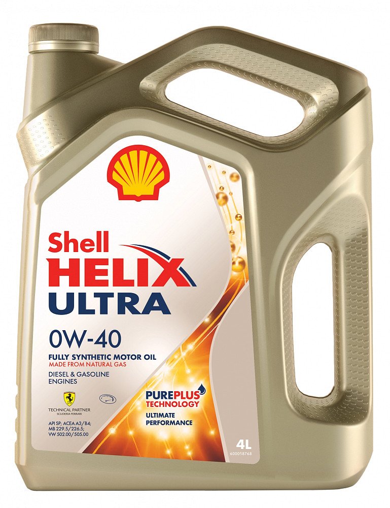 Моторное масло Shell Helix Ultra SP 0W40 синтетическое 4л