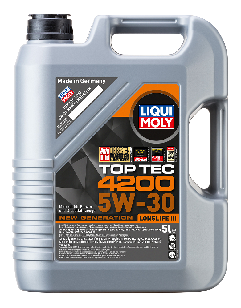 Моторное масло Liqui Moly Top Tec 4200 New Generation 5W30 синтетическое 5л