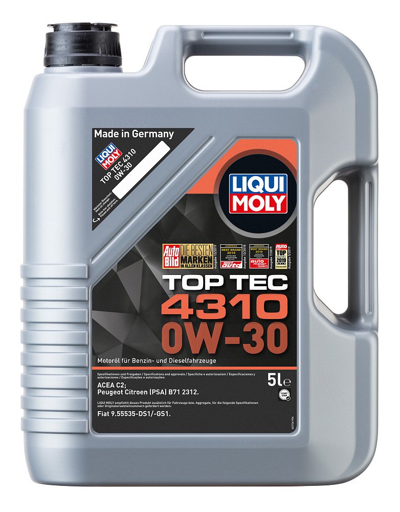 Моторное масло Liqui Moly Top Tec 4310 0W30 синтетическое 5л