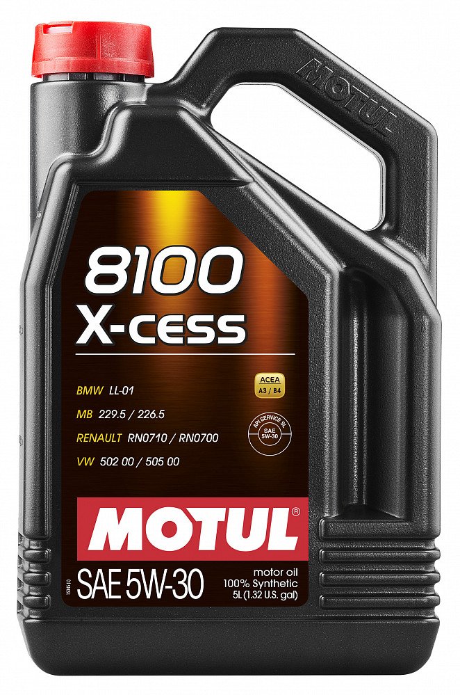 Моторное масло Motul 8100 X-Cess 5W30 синтетическое 5л