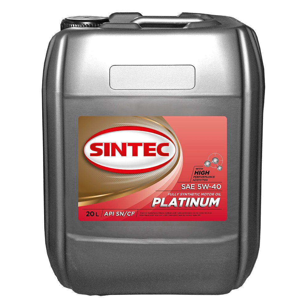 Моторное масло Sintec Platinum SN/CF 5W40 синтетическое 20л