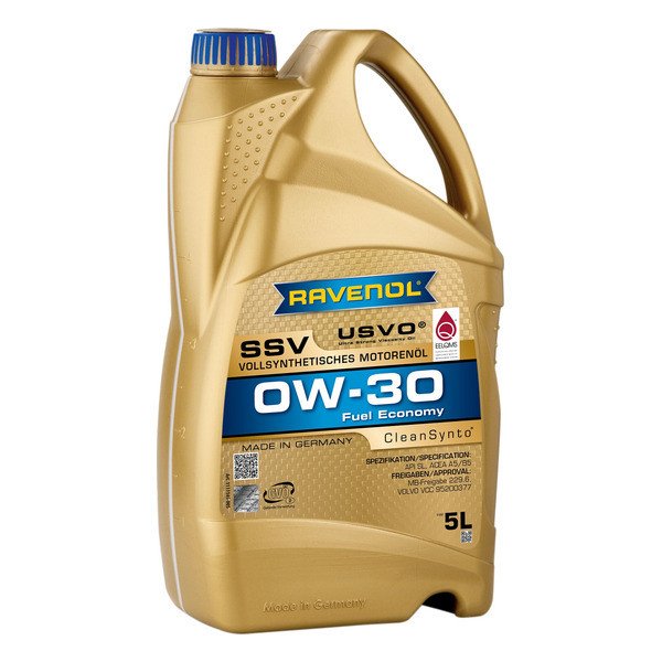 Моторное масло Ravenol SSV 0W30 синтетическое 5л