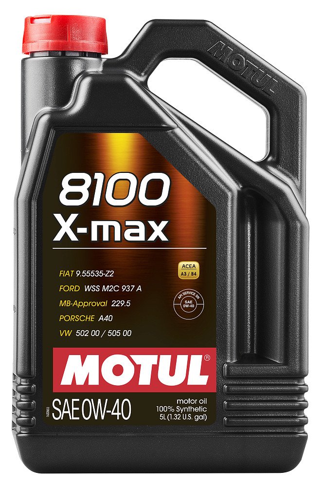 Моторное масло Motul 8100 X-Max 0W40 синтетическое 5л