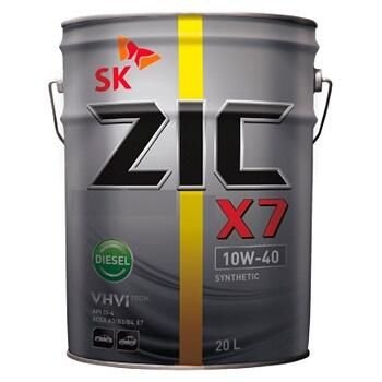 Моторное масло ZIC X7 Diesel 10W40 синтетическое 20л