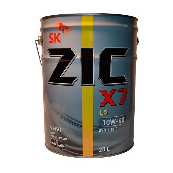 Моторное масло ZIC X7 LS 10W40 синтетическое 20л