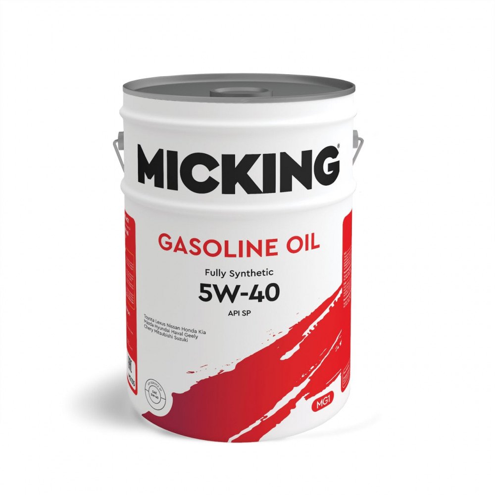Моторное масло Micking Gasoline Oil MG1 5W40 синтетическое 20л