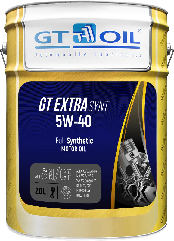 Моторное масло GT Oil GT Extra Synt SN/CF 5W40 синтетическое 20л