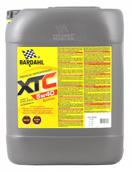 Моторное масло Bardahl XTC 5W40 синтетическое 20л